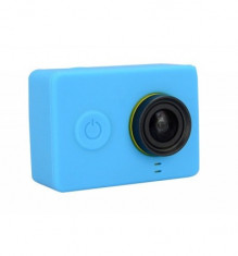 Husa Carcasa Silicon Protectie Pentru Camera Xiaomi YI Albastru foto