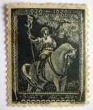 Timbru rar Cehoslovacia 1929 &ndash; Sf&acirc;ntul V&aacute;clav (Wenceslas) călare, emisiunea milenară