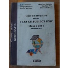 Ghid pentru teza cu subiect unic clasa a 8-a - Gabriela Iosof, Dragos Mintici