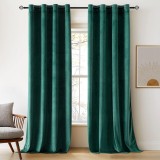 Set doua draperii catifea blackout, turcoaz inchis