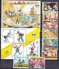 Gambia 1992 Disney MI 1434-1441 + 2 bl.169,170 MNH foto