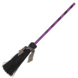 Matură decorativă Halloween, 52cm, mov/negru, plastic, Oem