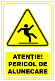 Semn pentru pericole de alunecari