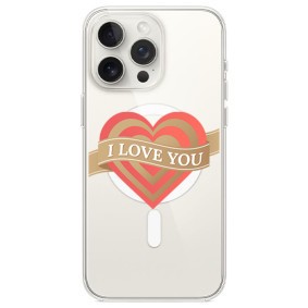 Husa personalizata apple iphone 14 pro, magsafe, love you foto