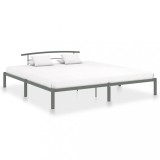 Cumpara ieftin Cadru de pat, gri, 180 x 200 cm, metal