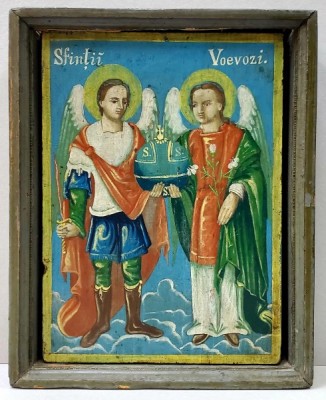 Sfintii Voievozi, Arh. Mihail si Gavril, Icoana Romaneasca, cca. 1900 foto