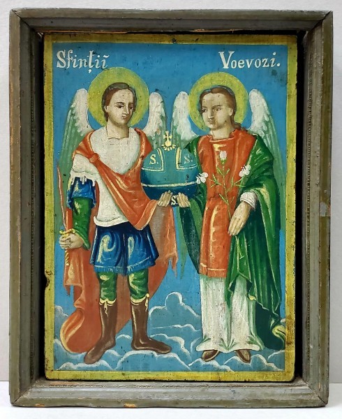 Sfintii Voievozi, Arh. Mihail si Gavril, Icoana Romaneasca, cca. 1900