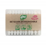 Betisoare Urechi OTI pentru Copii, 56 Buc/Set, Bumbac Natural, Culoare Alba, Betisoare pentru Urechi, Betisoare de Urechi pentru Copii, Betisoare din