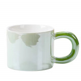 Cana ceramica Pufo Glossy pentru ceai, cafea, 250 ml, verde