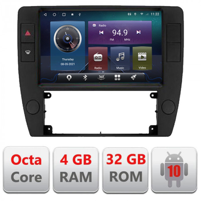 Navigatie dedicata Passat B5 1997-2004 Android radio gps internet Octa core 4+32 kit-b5+EDT-E409 CarStore Technology