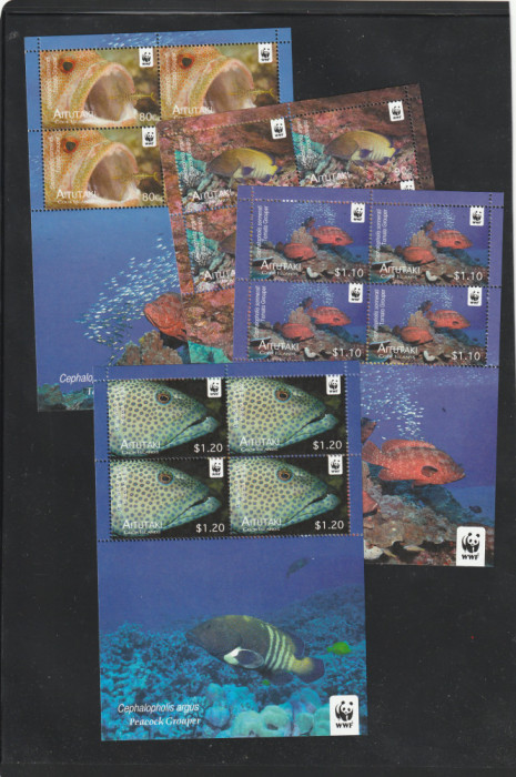 Aitutaki 2010-Fauna,WWF,Pesti,Set KB,MNH,Mi.782-785