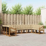 Cumpara ieftin Set de canapele de exterior 10 buc. 10-Locuri Natural si Bej
