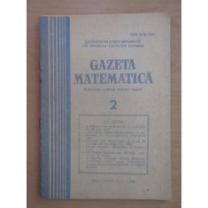 Revista Gazeta Matematica. Anul LXXXIX, nr. 2 / 1983