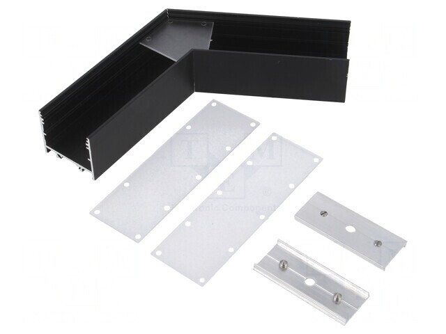 Conector 120&deg; Aluminiu Anodizat Negru VARIO30-02