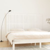 Tăblie de pat pentru perete, alb, 204x3x110 cm, lemn masiv pin, vidaXL