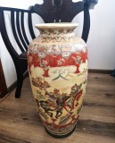 Vaza din Portelan 62 cm inaltime lucrata si pictata manual in CHINA razboinici armata flori