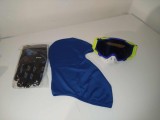 Set Accesorii Moto Off Road: Cagula, Ochelari, Manusi Moto Negre 3XL Unisex Barbati Dame