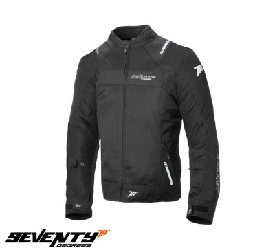Geaca (jacheta) barbati pentru scuter - motocicleta Racing vara Seventy model SD-JR52 culoare: negru Negru S foto