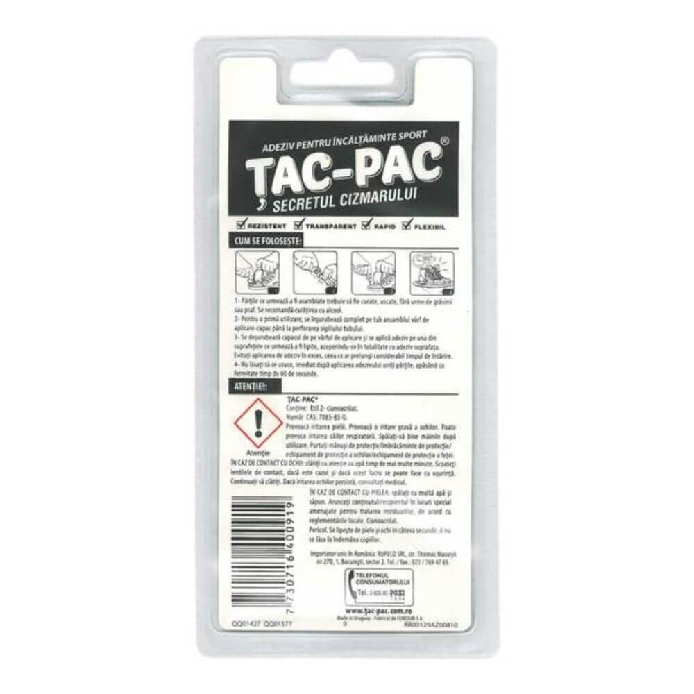 Adeziv Tac-Pac pentru Incaltaminte, 9 ml, 6 Buc/Set, in Blister, Adeziv  Instant, Lipici pentru Incaltaminte, Lipici Papuci, Adeziv Incaltaminte,  Adezi | Okazii.ro