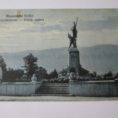 Rară! Carte poștala Sibiu:Monumentul eroilor,circulată 1931