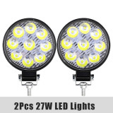 Cumpara ieftin Set 2 x Proiector LED Auto Offroad 27W12V-24V, 1980 Lumeni Rotund