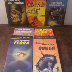 Set 7 cărți SF ed. SAVAS PRESS: Brussolo, Sheckley, Eric Brown, Arthur C. Clarke