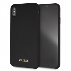 Husa Guess GUHCI65LSGLBK iPhone XS Max Black Silicon foto