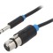 Cablu Jack 6,3mm la XLR Feminin 3 Pin 15m Negru PVC
