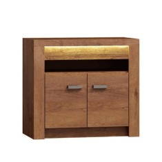 Comoda 2 usi din pal maro frasin Infinity 96x42x73 cm