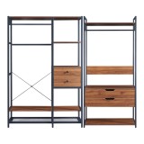 Set 2 suporturi haine masuri diferite Larem 3 cu 4 sertare [en.casa] HausGarden Leisure, [en.casa]
