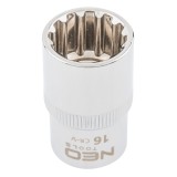 Tubulara 12 puncte 1/2, 16 mm, otel CrV, NEO Tools