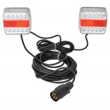 Kit magnetic remorca auto Carpoint cu lampi LED de 103x95 mm, cablu de 7,5m, fisa remorca cu 7 pini&nbsp;, Carpoint Olanda