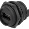 Conector USB B Mini Soclu IP67 Panou