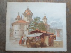 Preziosi- Bucurestii in 1869, cromolito, format: 30*24 cm foto