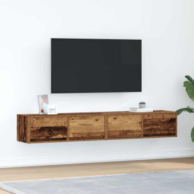 Gossi dulapuri tv 2 buc lemn vechi 80x31x25,5 cm lemn prelucrat foto