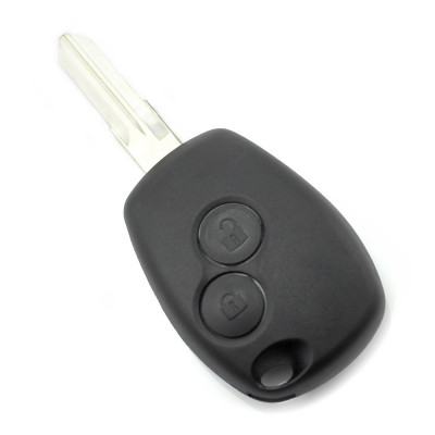 Dacia / Renault - Carcasa cheie cu 2 butoane și suport inox pentru baterie foto