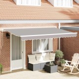 vidaXL Cortina Retractabilă Manual Gri deschis 400 x 200 cm țesătură 3329873