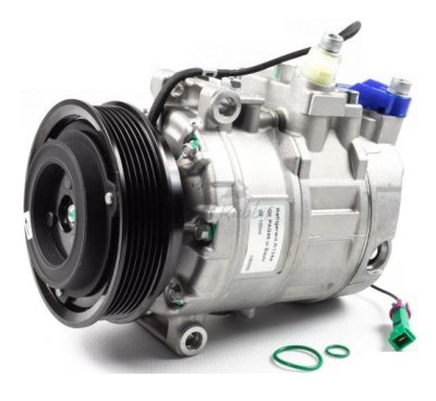 Compresor aer conditionat Audi A4 (B5), 08.1997-08.2001, motorizare 2.4 V6/2.8 V6, benzina, rola curea 120 mm, 6 caneluri, de tip Denso: 7SBU16C foto