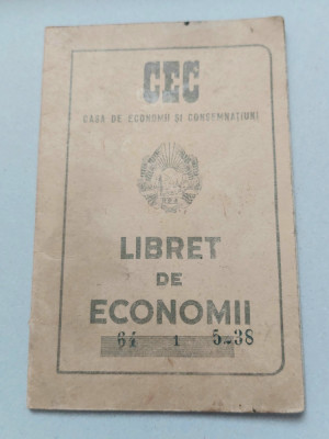 CEC Libret de Economii anul 1953 foto