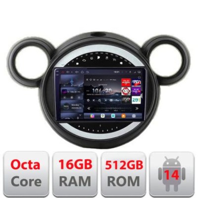 Navigatie Mini 2011-2015 cu sistem CIC 8 core QLED 2K 16+512 360 Android Waze USB Navigatie Internet Youtube Radio Edotec CarStore Technology foto