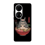 Husa compatibila cu Huawei Nova Y70 model Totoro Meal, Silicon, TPU, Viceversa, Transparent, Carcasa