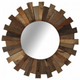 Oglindă de perete, 50 cm, lemn masiv reciclat, vidaXL
