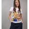 TRICOU CU IMPRIMEU FETE STRASURI STELLANZA Alb M-L