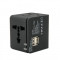 Adaptor Incarcator priza universal de calatorie EU/UK/SUA 2 porturi USB 2100mah, negru