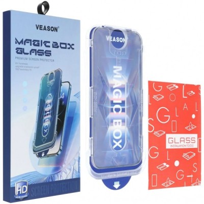 Folie de protectie Ecran Veason pentru Apple iPhone 11 / XR, Sticla Securizata, Full Glue, 6D, Neagra foto