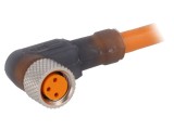 Cablu de conectare M8 unghi 2m 60VAC 4A Lumberg Automation