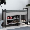 VidaXL Bancă de pantofi, gri sonoma, 85,5x32x57,5 cm, lemn prelucrat 835210