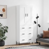 VidaXL Dulap &icirc;nalt, alb, 69,5x34x180 cm, lemn compozit