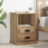 vidaXL Dulap de noapte stejar artizanal 43 x 36 x 60 cm Lemn compozit