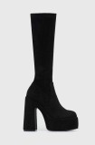 Aldo cizme Alodereria femei, culoarea negru, cu toc drept, 13620978 Alodereria